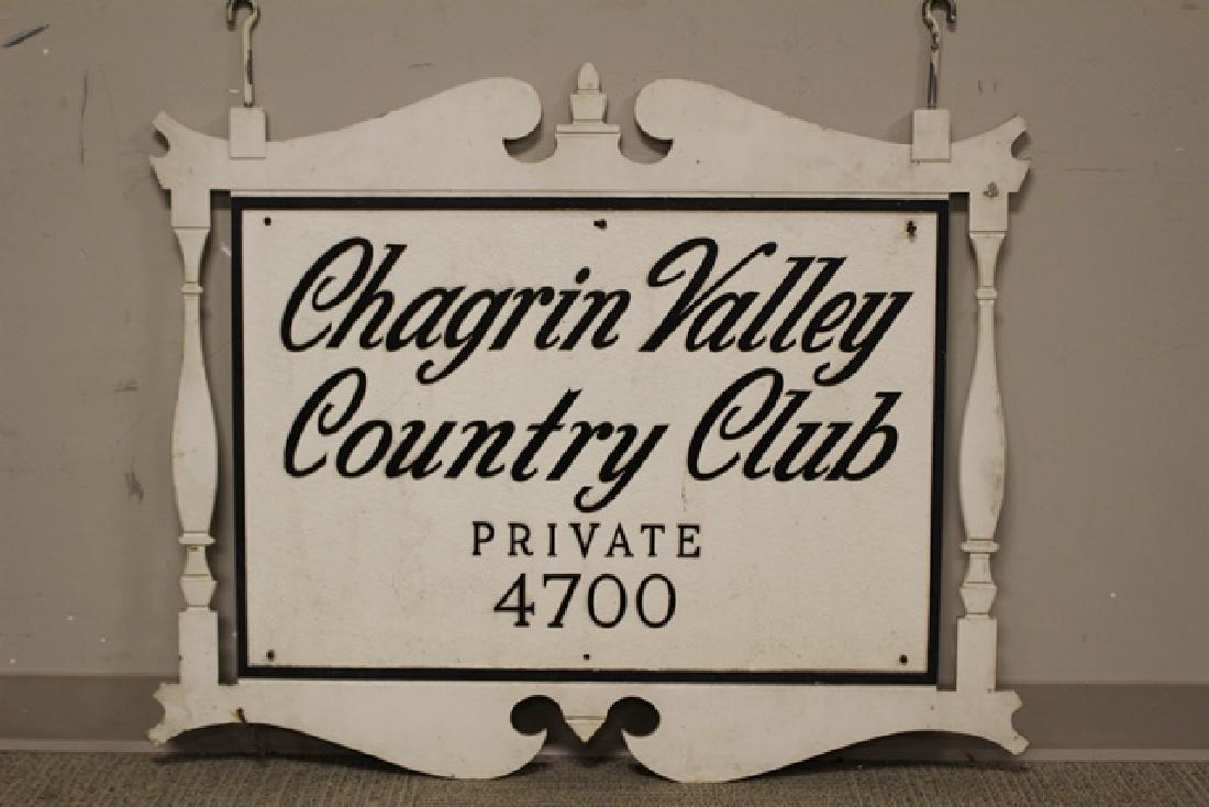1940-1950's Chagrin Valley Country Club Sign (1 of 5)