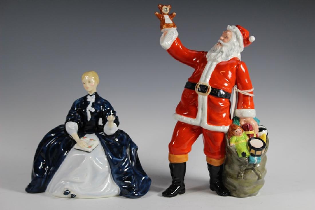 Two Royal Doulton Figurines Santa Claus & Laurianne (1 of 9)