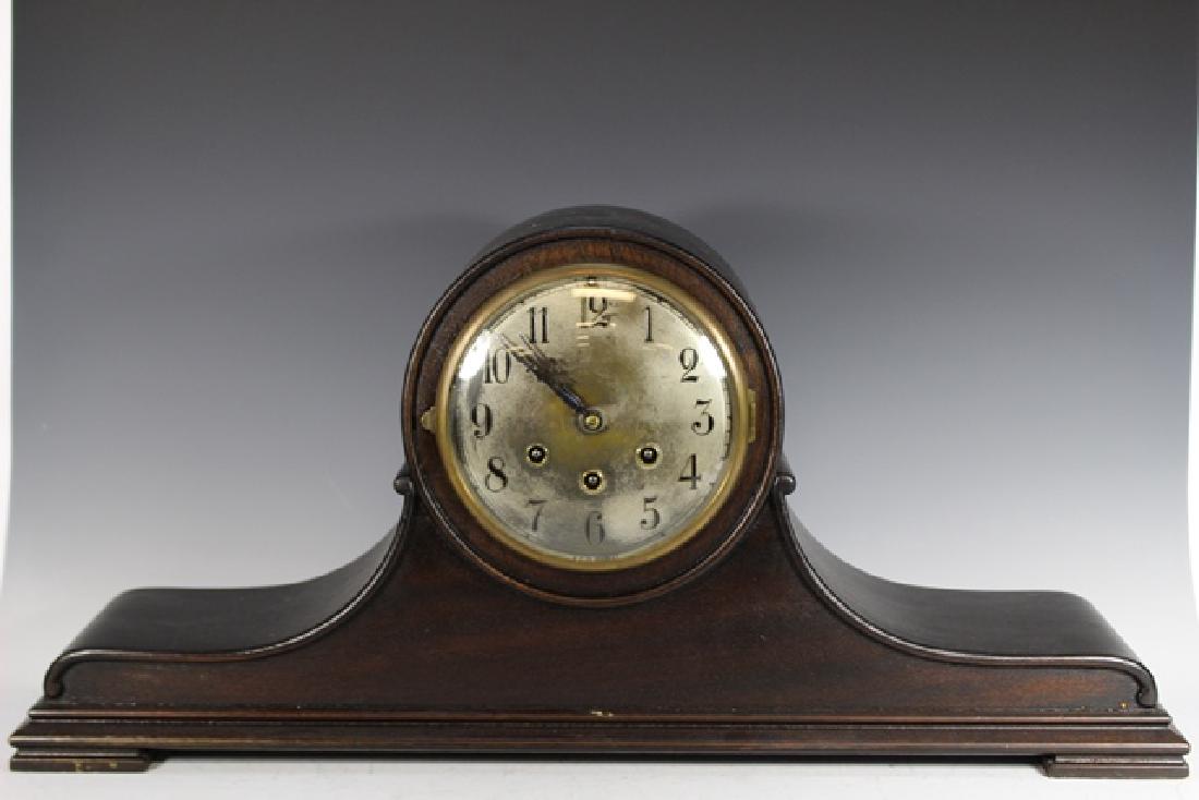 German Mantel Clock: May need some work. Working condition unknown but case condition pretty good. 12" 25.5 x 6.5