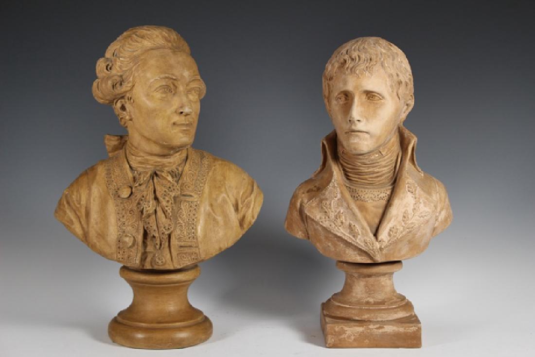 Two FRENCH Terracotta  Busts   c. 19th Century (1 of 8)
