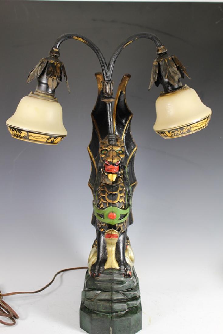 Mid Century Cast Dragon Student Lamp (1 of 7)