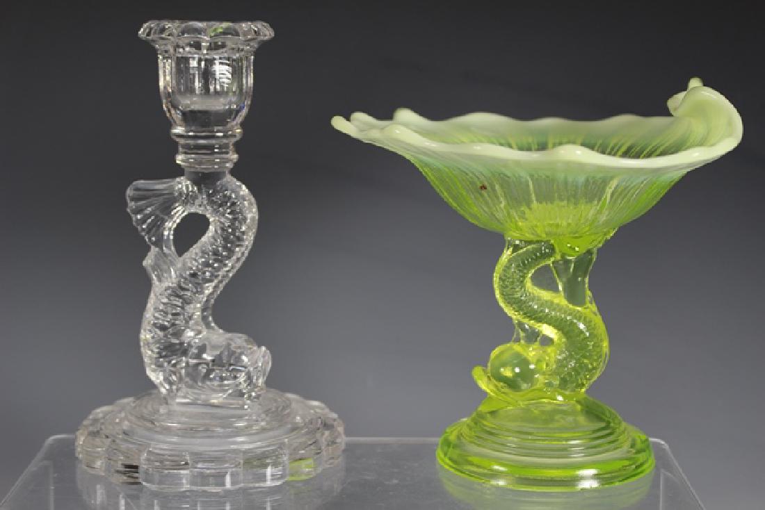 Cambridge Dolphin Base Compote and Candlestick (1 of 6)