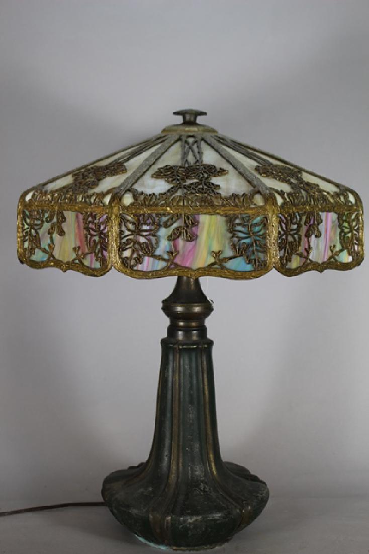 Jefferson Stained Glass Panel Lamp (1 of 6)