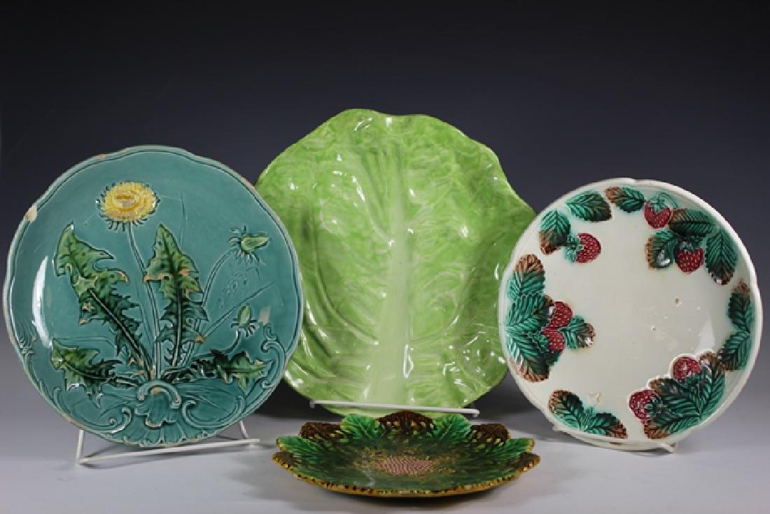 Group of Four Majolica Plates (1 of 7)