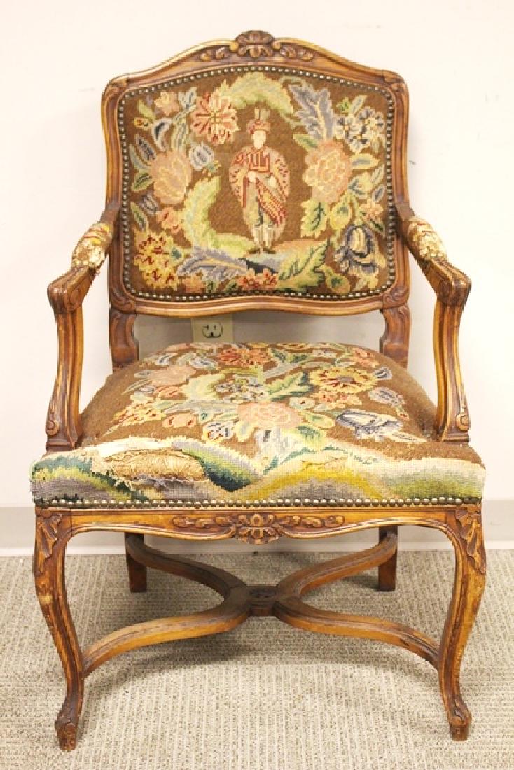 1940's French Needlepoint Arm chair (1 of 9)