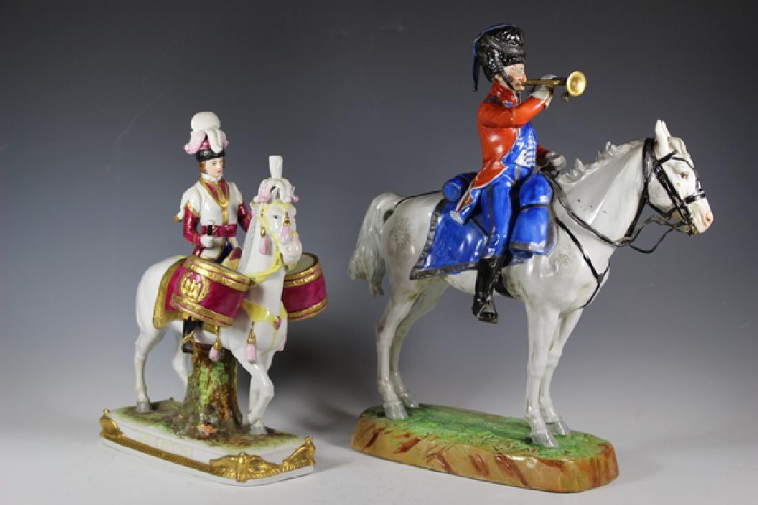 Two Porcelain Marching Band Men on Horses (1 of 11)