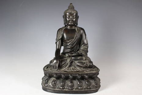 Bronze Buda Statue: Measuring approx. 9.5" tall. Overall condition good, see photos.