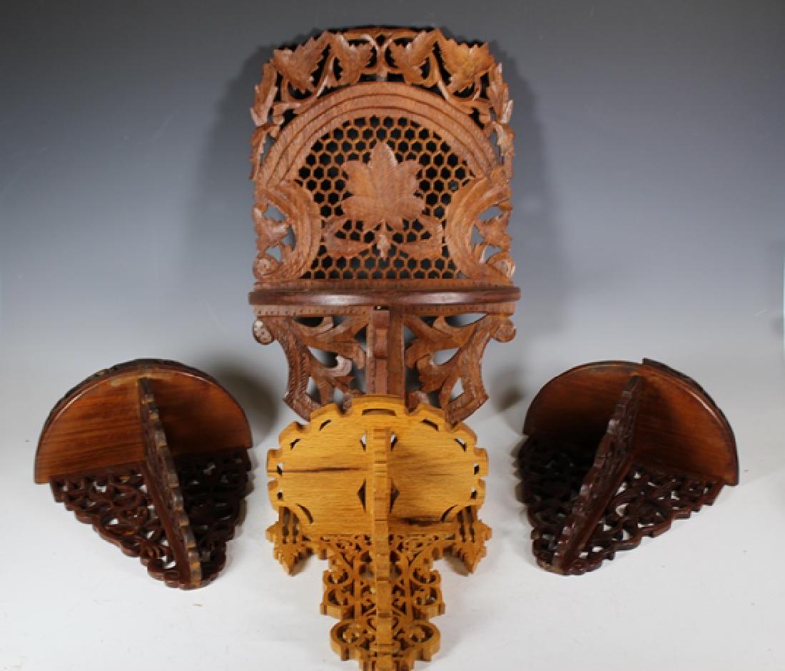 Four Wood Wall Sconces Shelves (1 of 6)