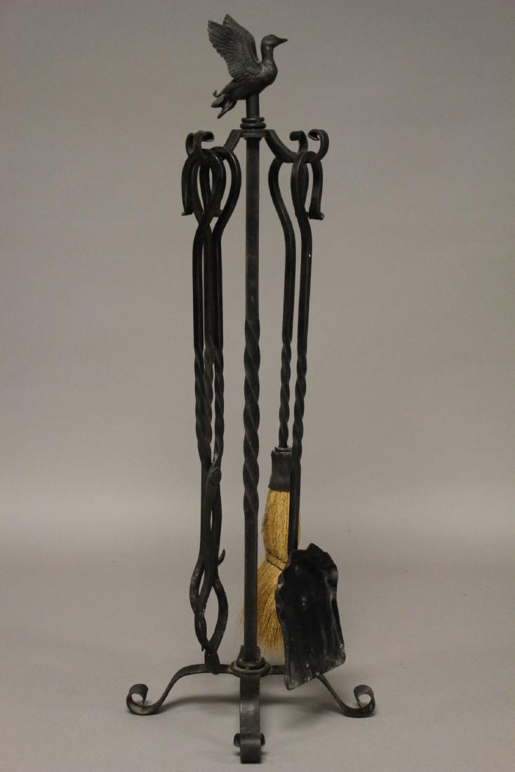 19th Century Fireplace Tools With Duck Stand Oct 28 2018