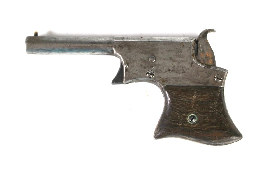 Remington .22 Cal. Vest Pistol Ca. 1860: Ca. 1860 Remington .22 Cal. Vest pistol serial number 3633. Approx. 4" long. In good age appropriate condition, see photos.
