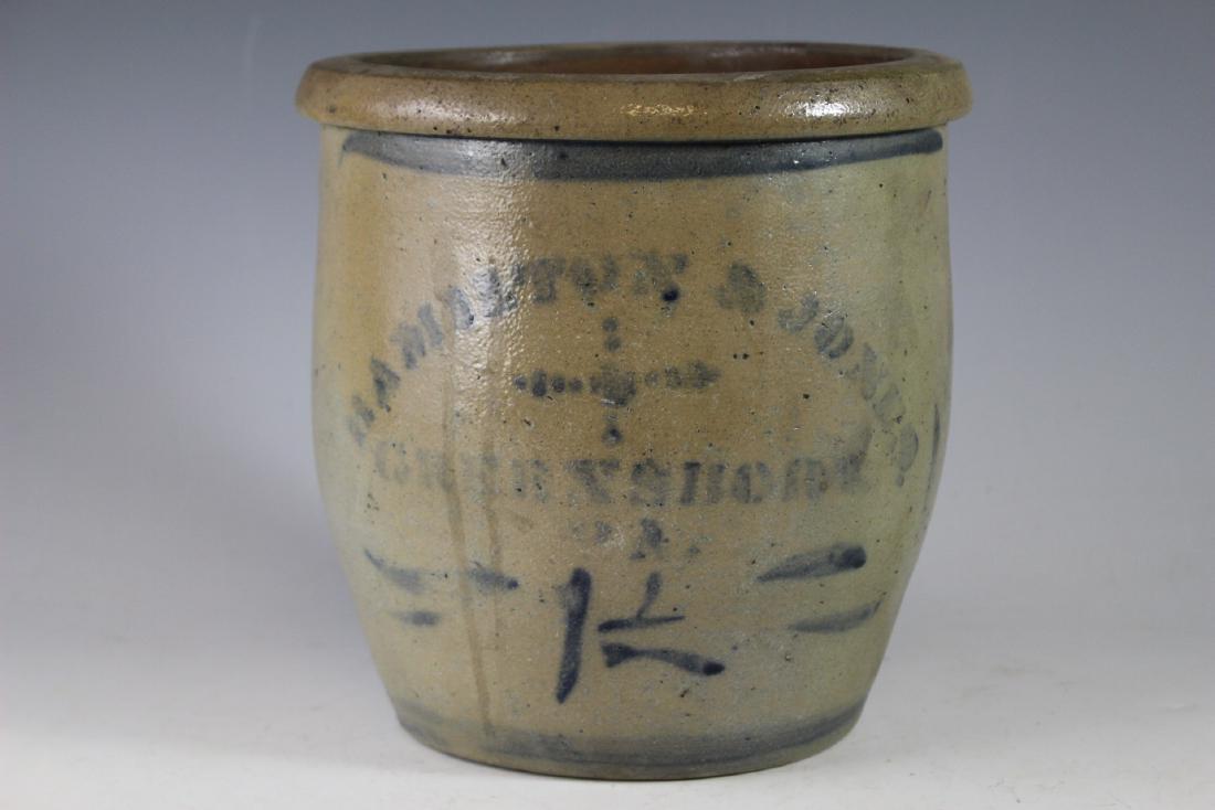 Hamilton and Jones Stoneware Crock