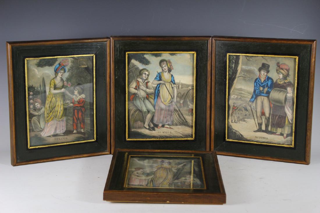 English Four Seasons Hand Colored Lithos (1 of 11)