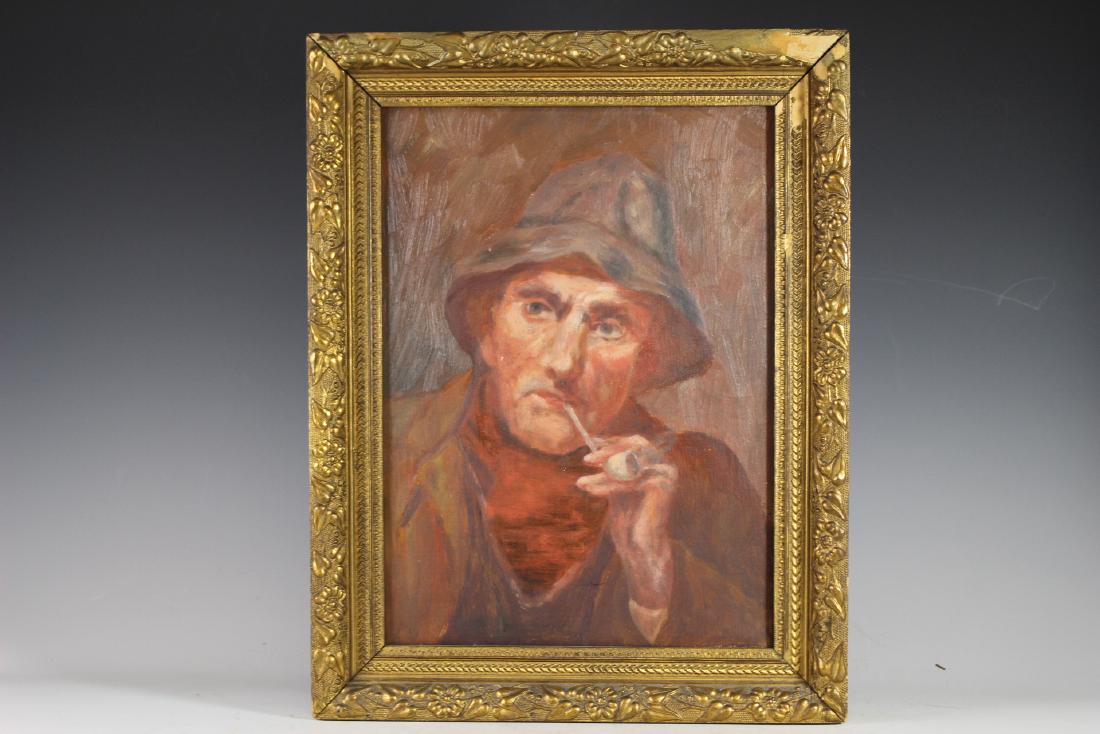 Continental Oil Painting of Fisherman (1 of 7)