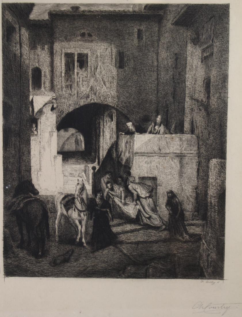 Charles Courtry Signed French Etching (1 of 7)