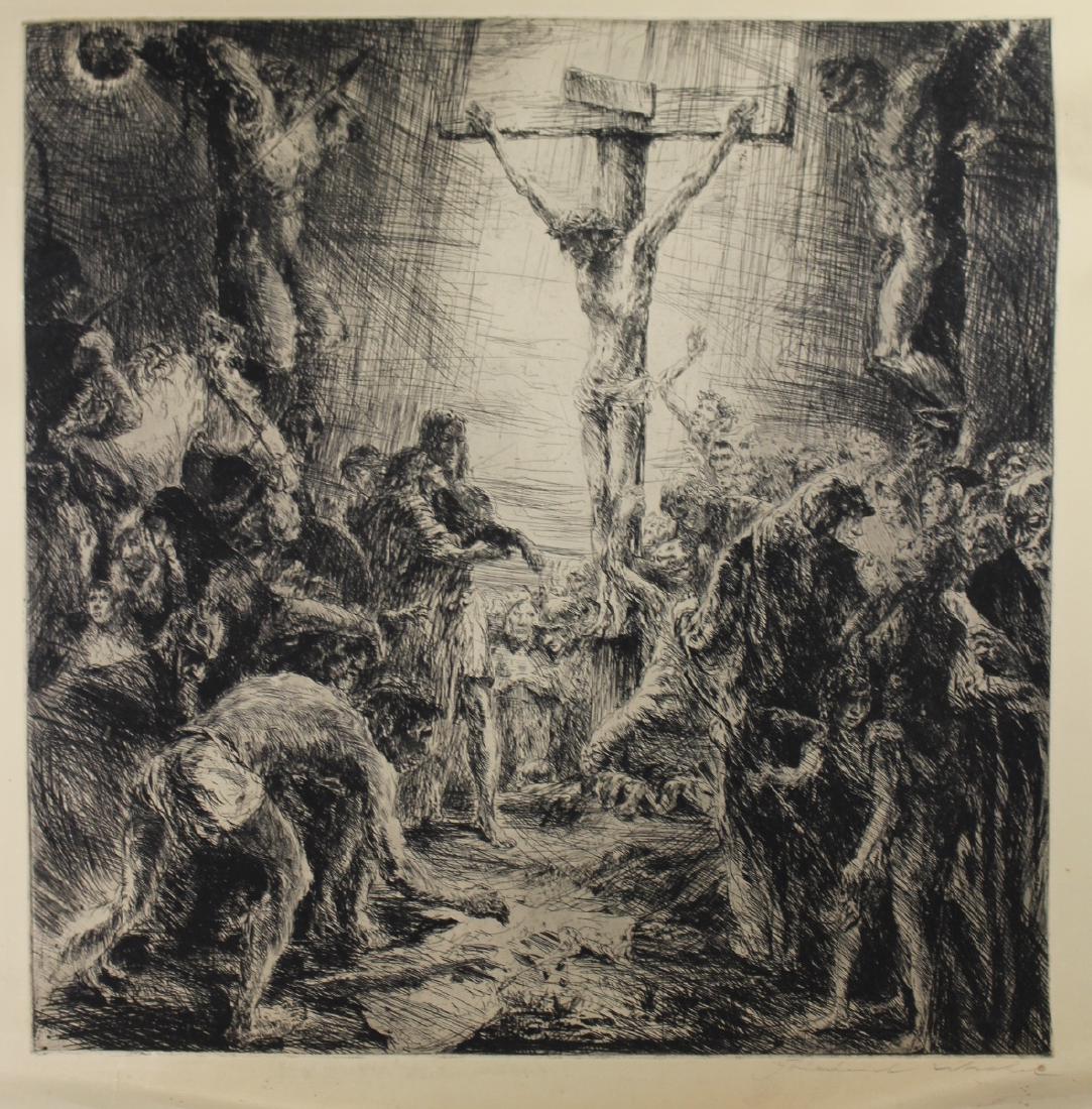 Signed Jesus on the Cross Engraving (1 of 6)