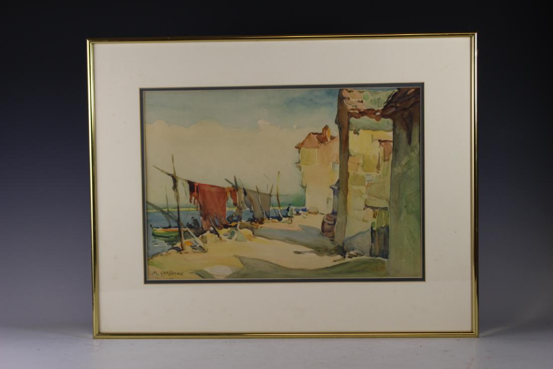 Signed M. Grossman Watercolor (1 of 7)