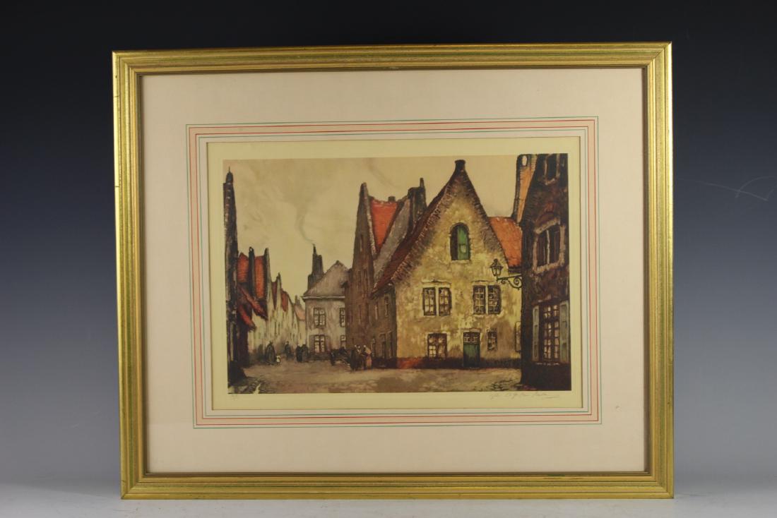 Two Flemish Colored Litho Engravings (1 of 11)