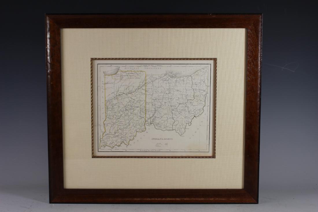 Indiana and Ohio Map Engraving (1 of 9)