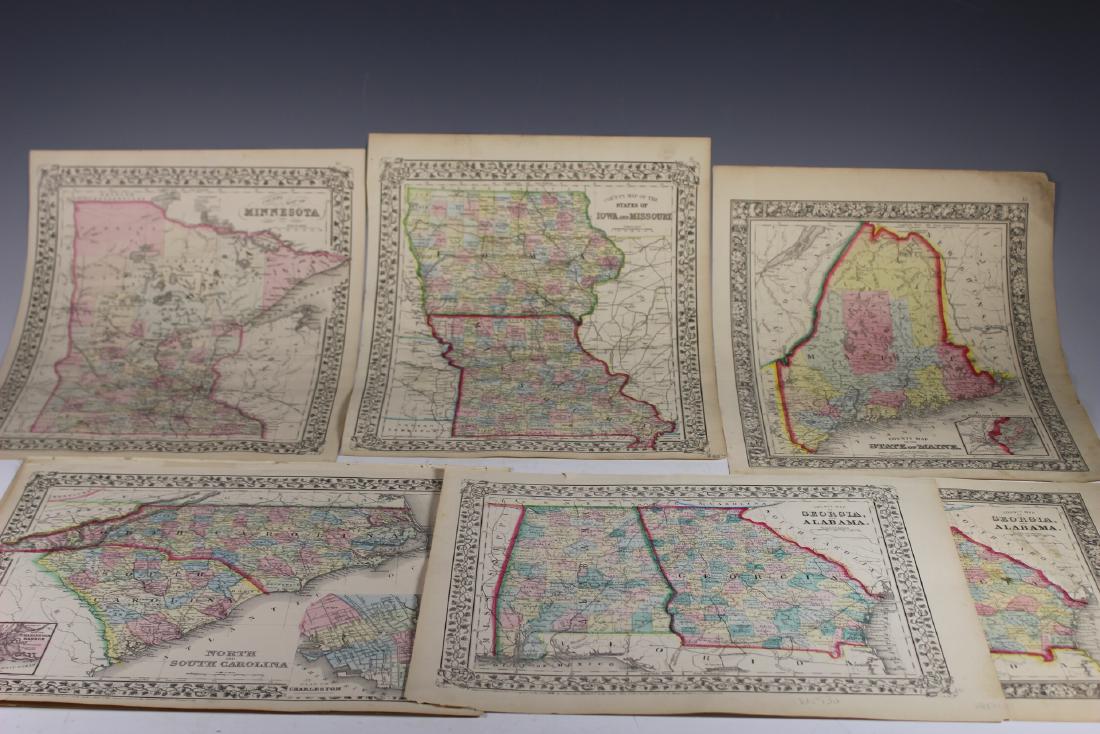 Nine (9)  Augustus Mitchell Maps (1 of 13)