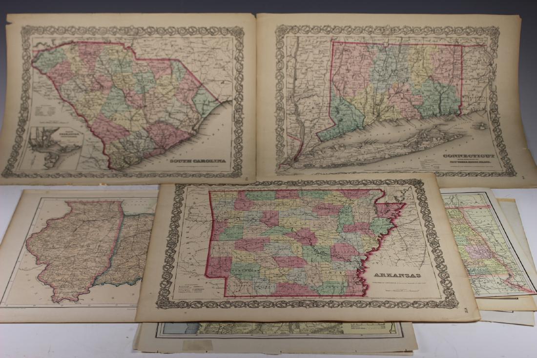 Twelve (12) Antique Maps (1 of 17)