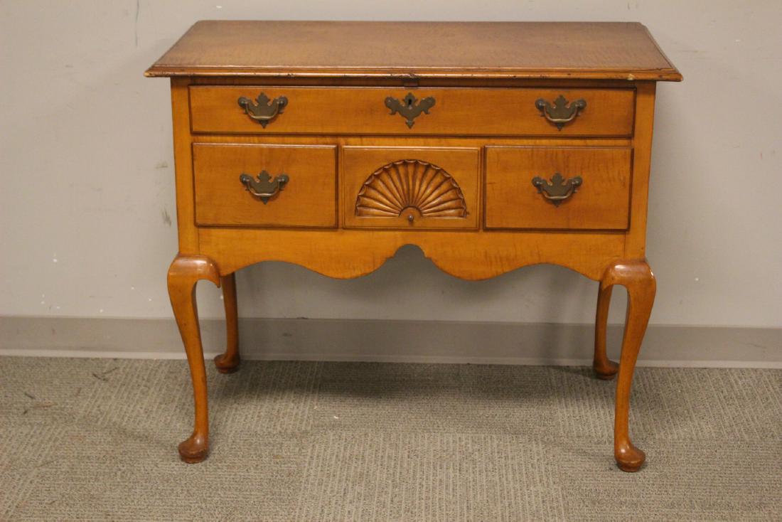 19th Century Tiger Maple Lowboy (1 of 12)