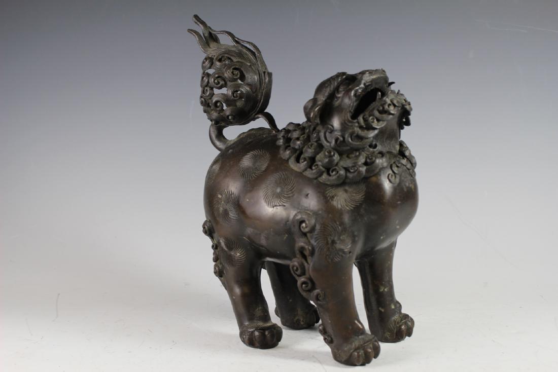 Bronze Meiji Period Foo Dog Incense Burner (1 of 12)