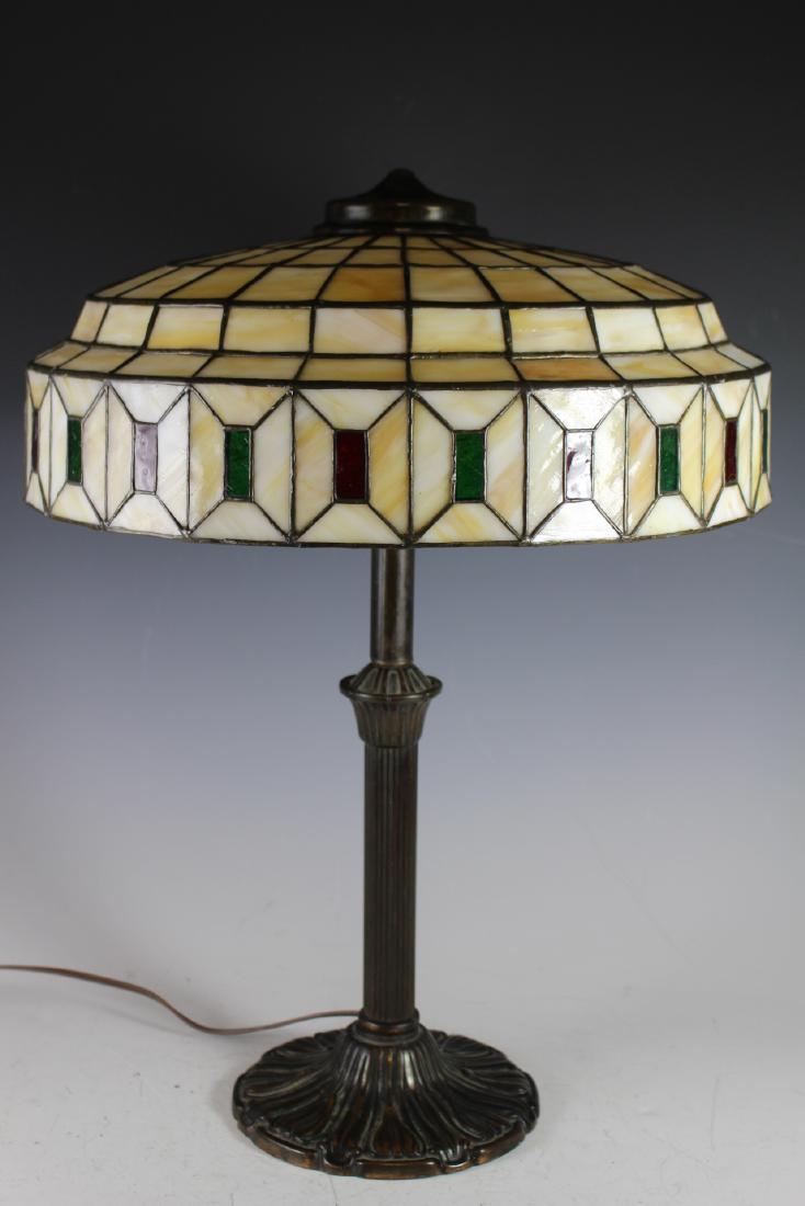 Quality Bronze Leaded Glass Lamp (1 of 15)