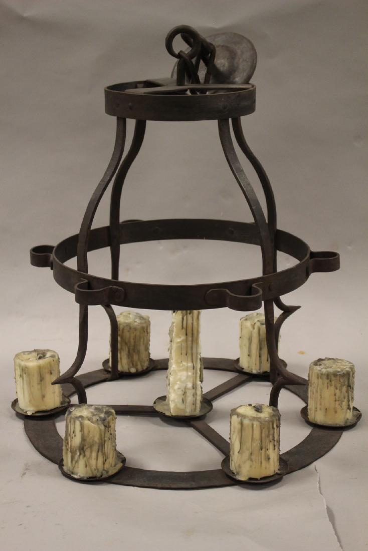 Mid Evil Wrought Iron Candle Lighting Device (1 of 10)