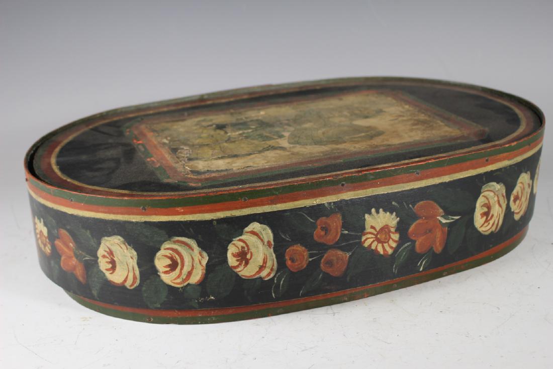 Paint Decorated French Fold Art banded Box (1 of 12)