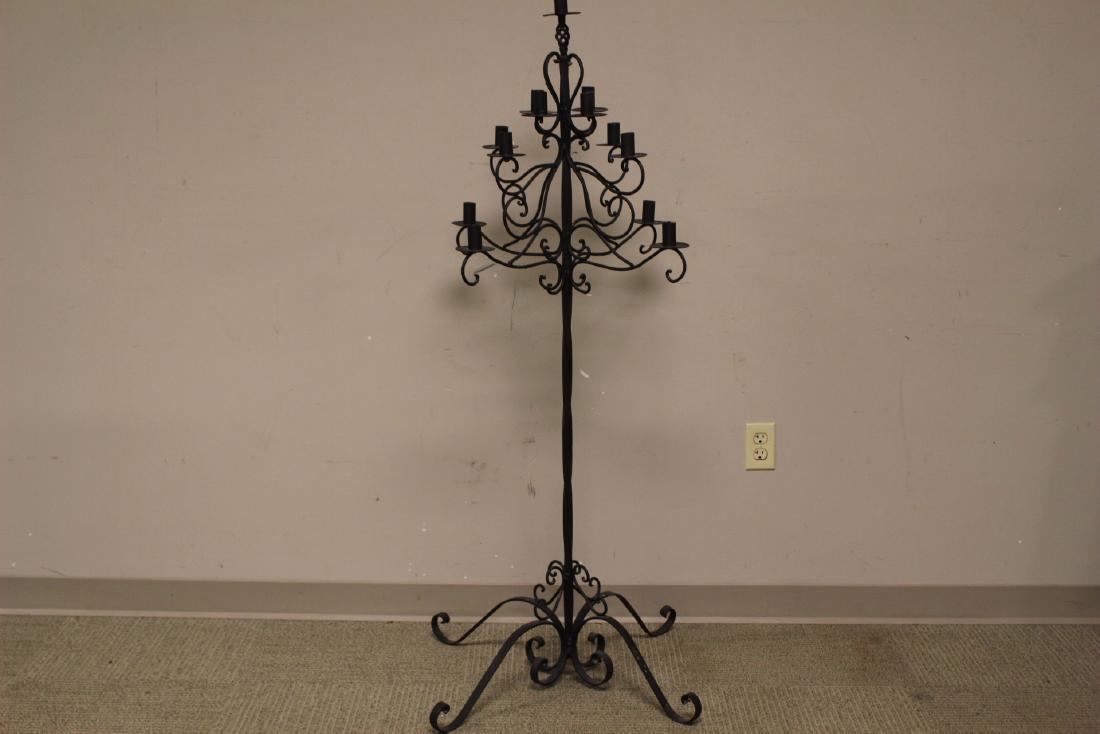 Early American Wrought Iron Candle Stand (1 of 8)