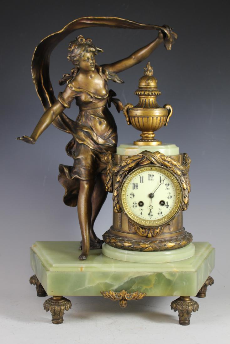 French Art Nouveau Figural Clock (1 of 13)