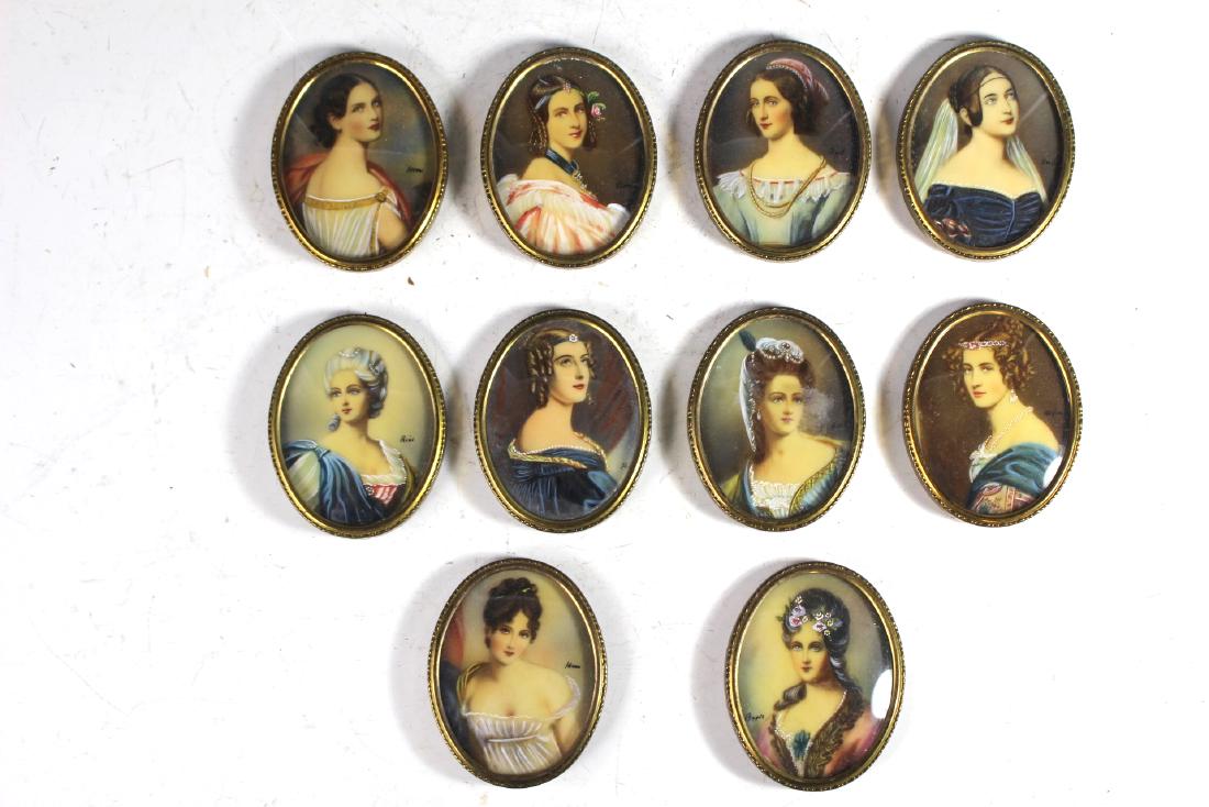 10 Italian Gouache Celluloid Portraits (1 of 7)