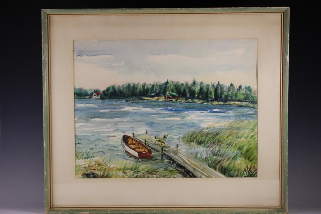 Two Signed 20th Century Watercolor Paintings (1 of 15)