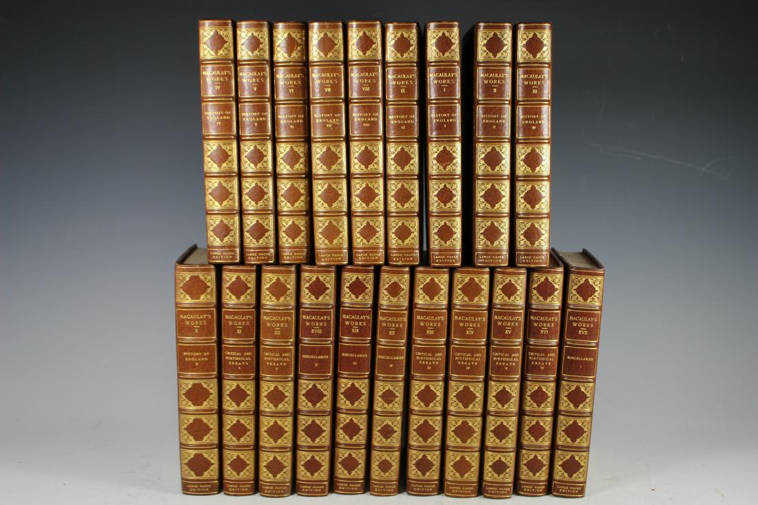 FINE SET of The Complete Writings of LORD  MACAULAY, (1 of 13)