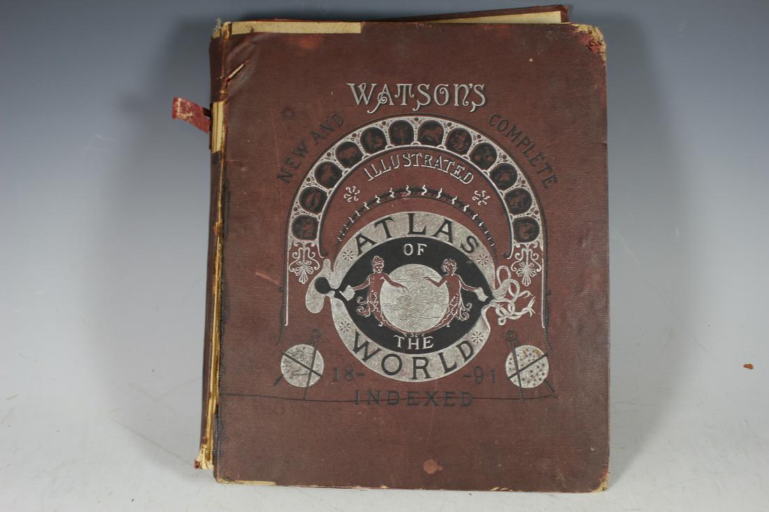 Watsons Illustrated Atlas of the World: 1891 New and Complete Watsons Illustrated Atlas of the World Indexed