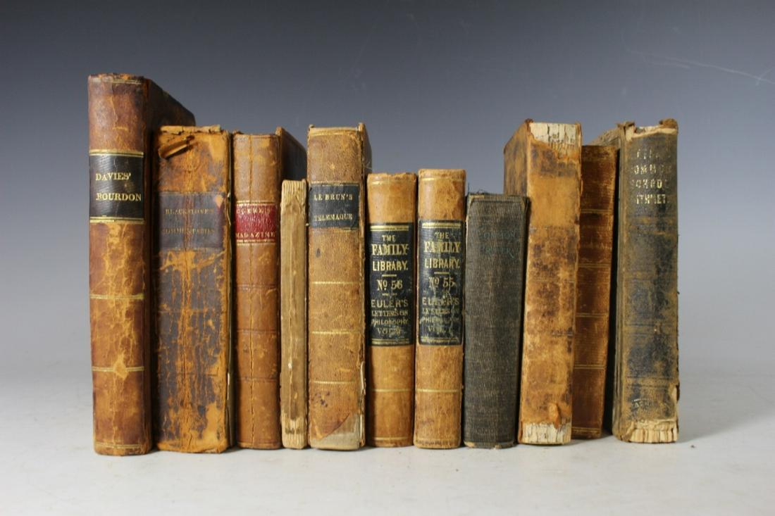 Various Antique Leather bound books (1 of 5)