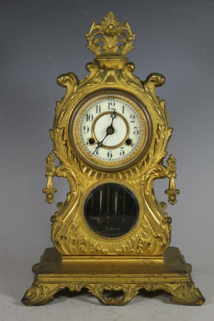 French Style Brass Waterbury Clock (1 of 11)