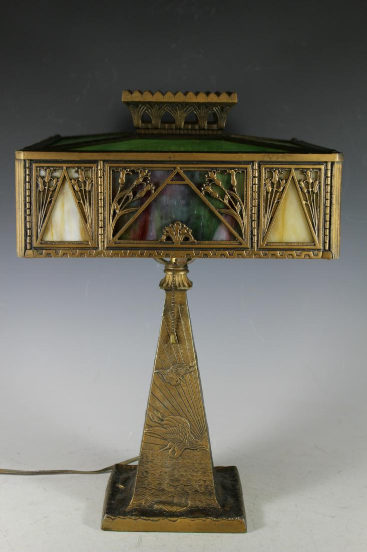 Japonesque Art Deco Bronze Lamp (1 of 15)