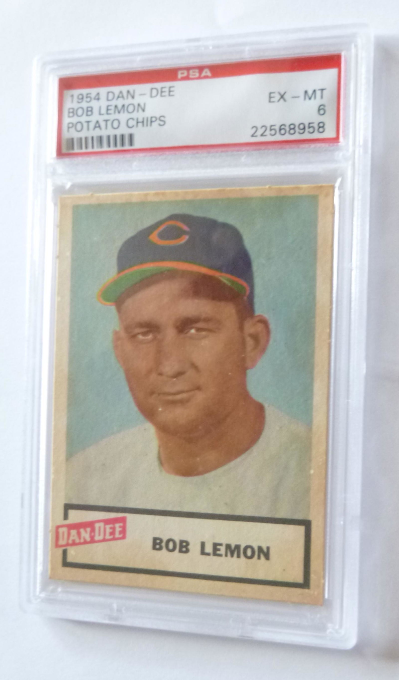 1954 Dan Dee Potato Chips Bob Lemon PSA 6 EX_MT: High quality card is not easy to find.