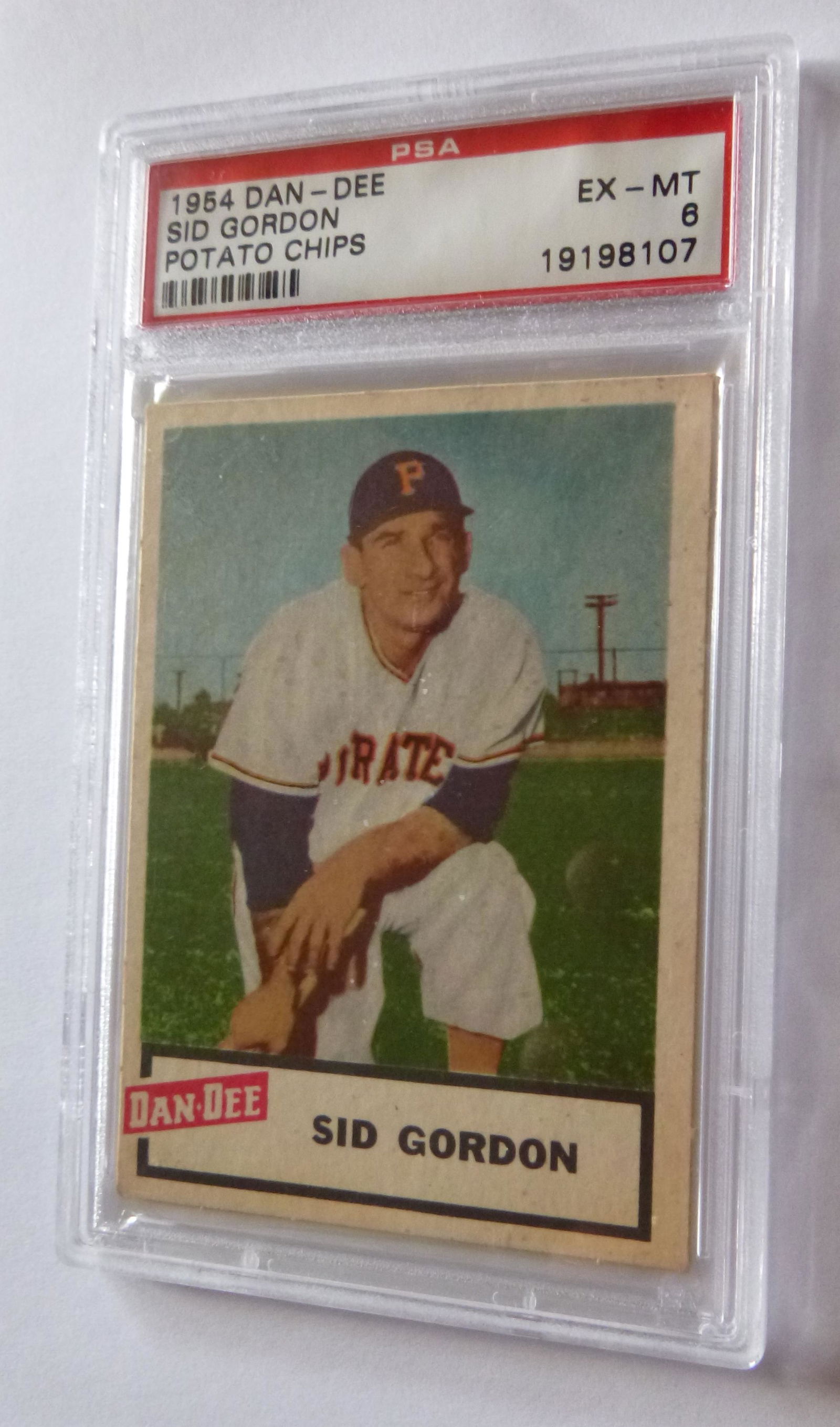 1954 Dan Dee Potato Chips Sid Gordon PSA 6 EXMT: Less than (20) higher grades exist!