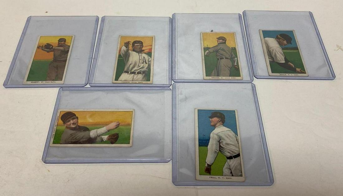 (6) 1909-11 T206 Baseball Cards VG-EX Lot (1 of 11)