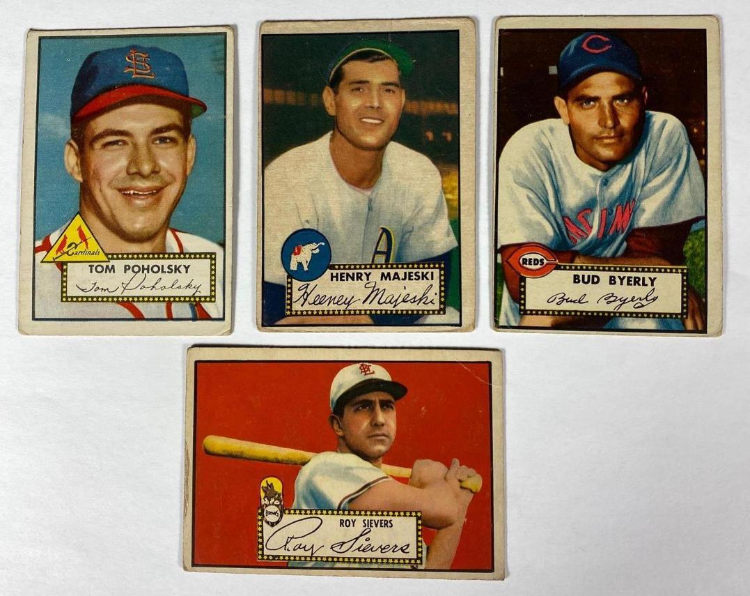 1952 Topps Baseball Card Lot (4) (1 of 8)