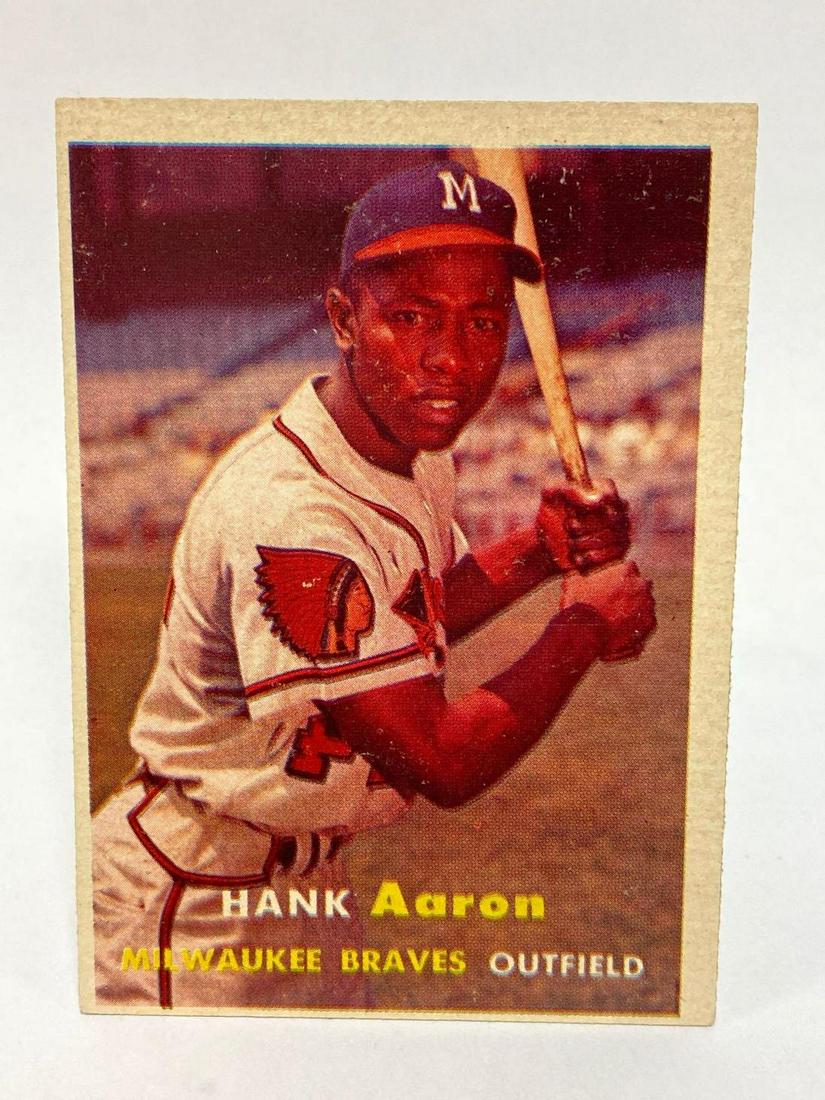 1957 Topps #20 Hank Aaron Milwaukee Braves (1 of 6)