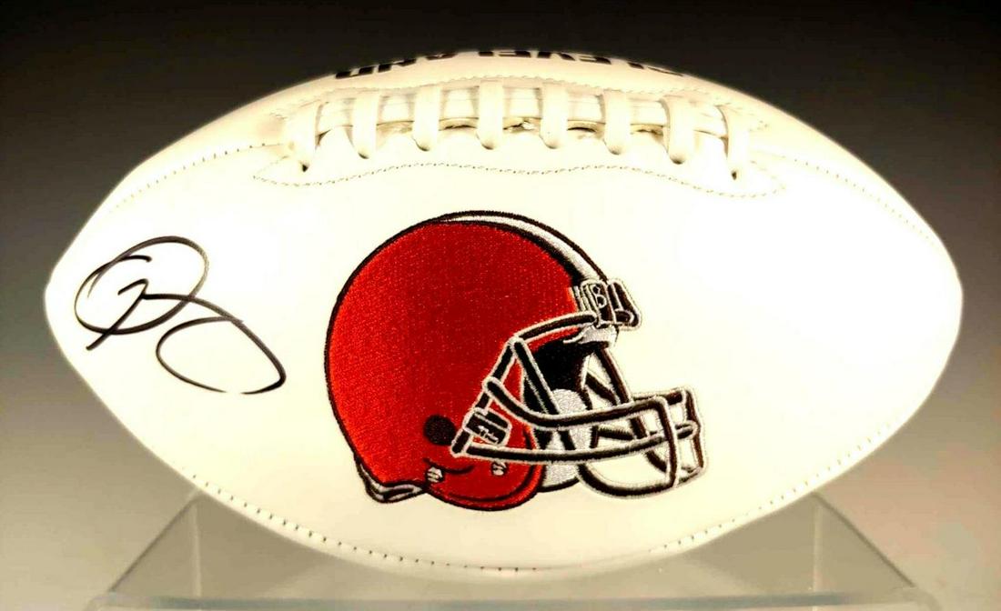 Odel Beckham Autographed Browns Football PSA (1 of 7)