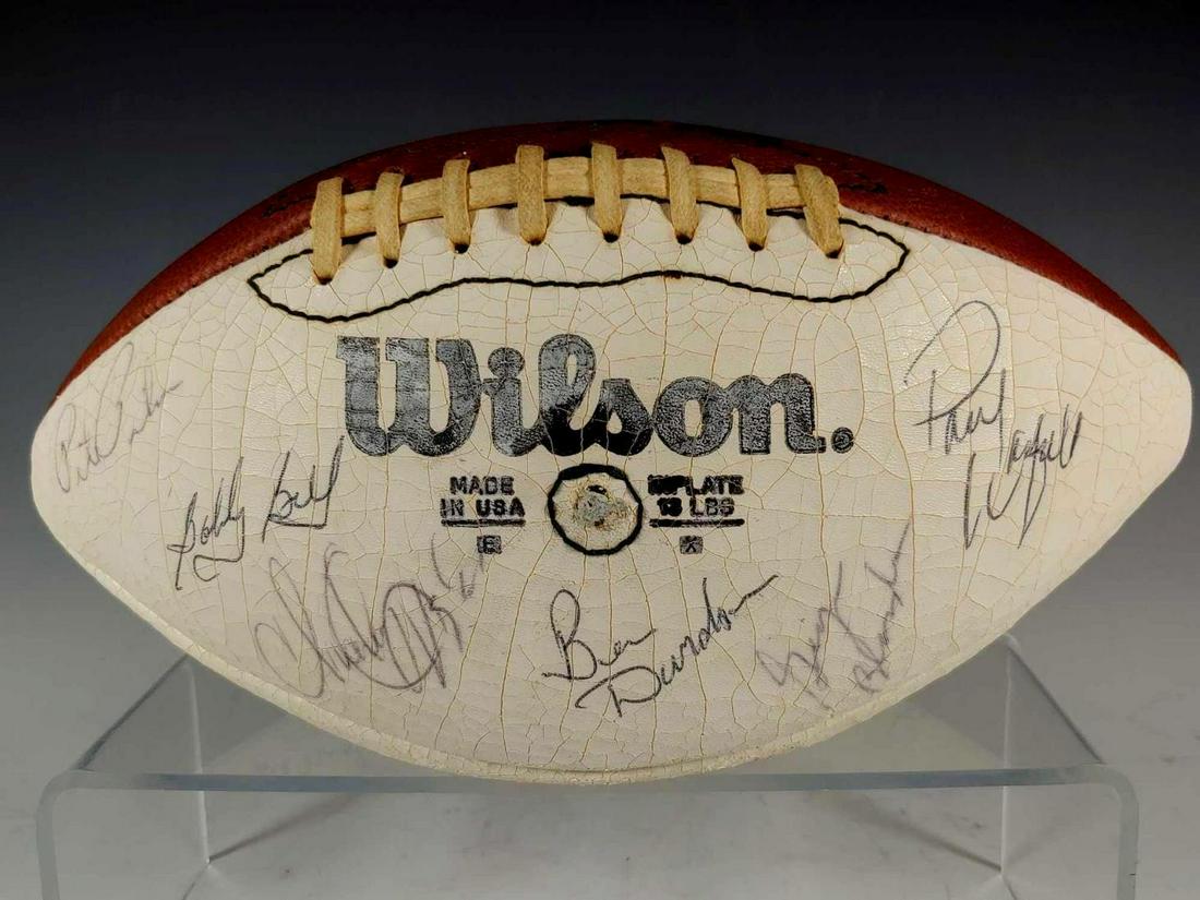 NFL HOF'ers and Stars Autographed Football w/ Nitschke, (1 of 8)