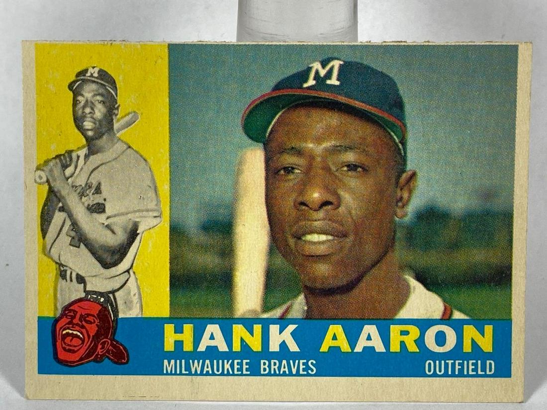 1960 Topps #300 Hank Aaron Milwaukee Braves (1 of 8)