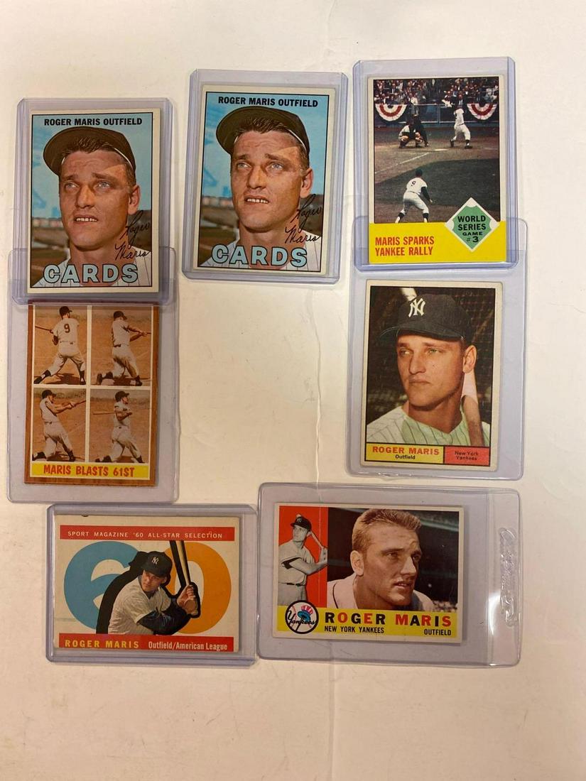 Roger Maris Topps Baseball Card Lot (7) (1 of 9)