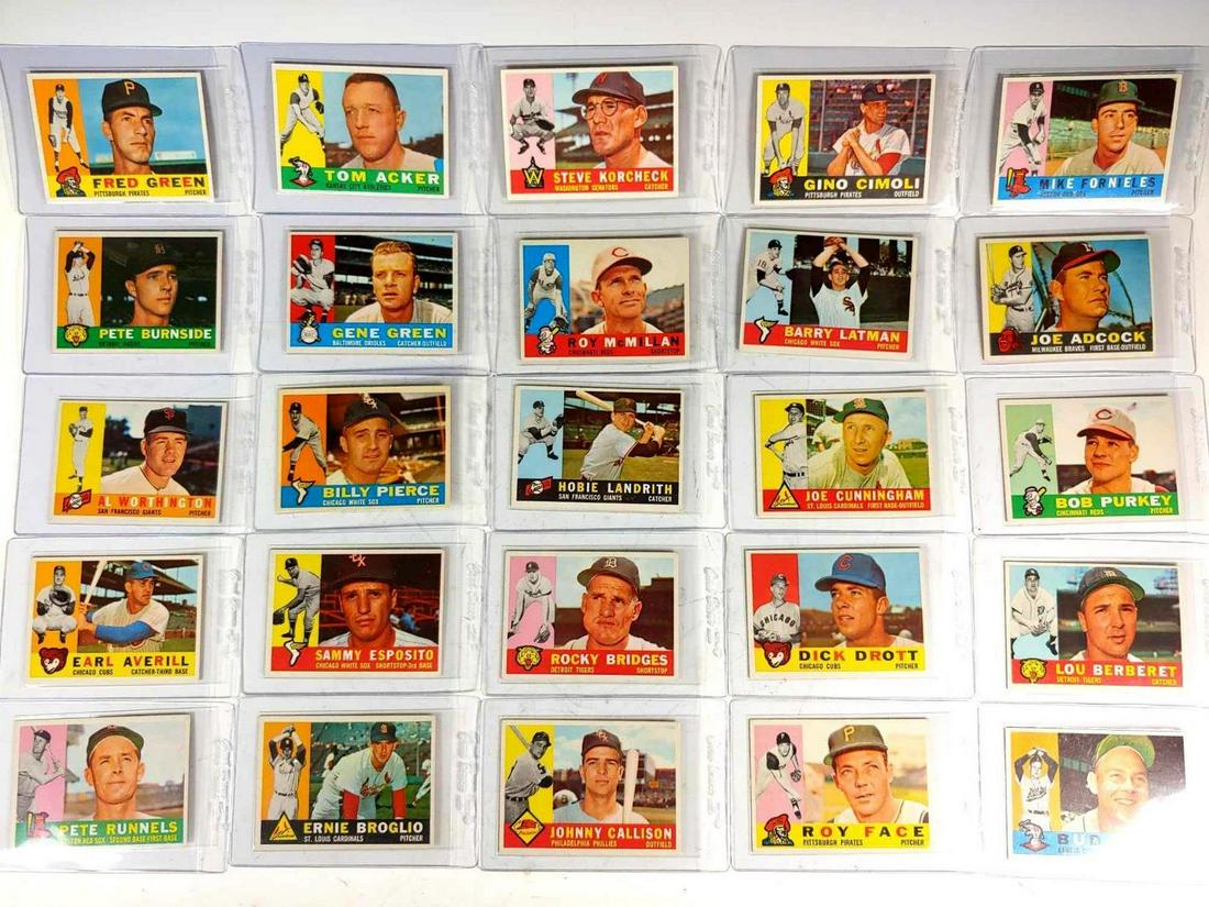1960 Topps Baseball Card Lot (25) NRMT (1 of 15)