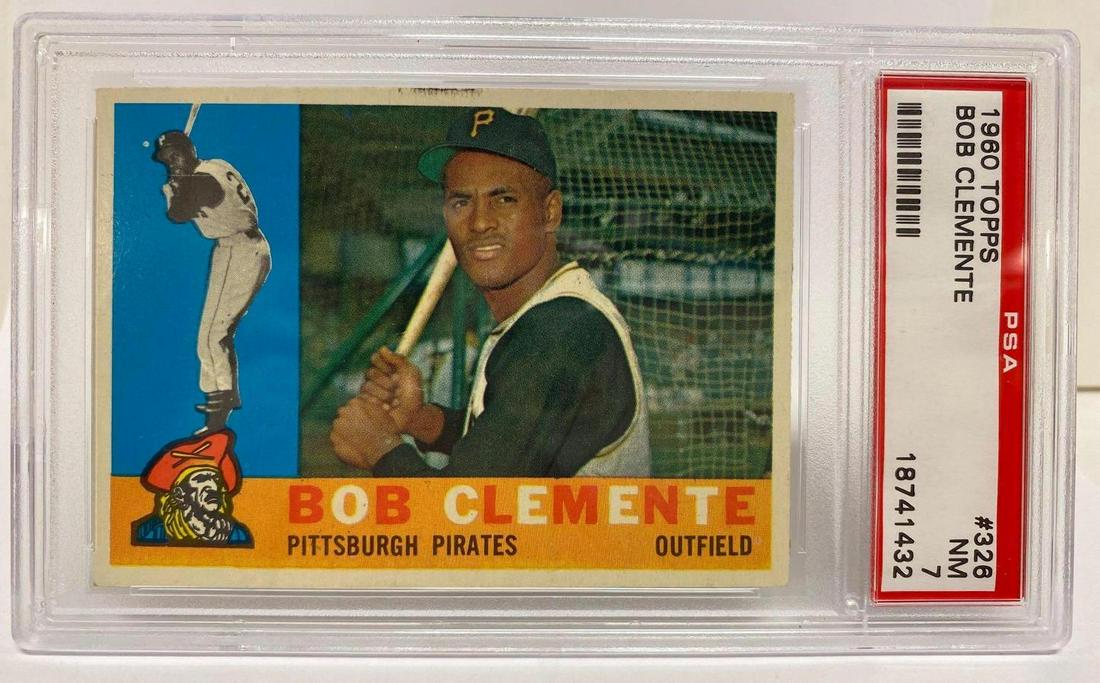 1960 Topps #326 Roberto Clemente PSA 7 NM Pirates (1 of 6)