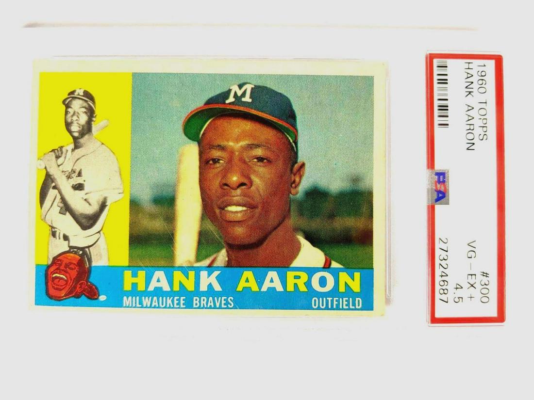 1960 Topps #300 Hank Aaron PSA 4.5 Braves (1 of 8)